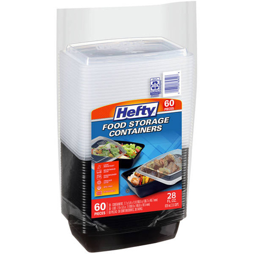 Hefty Food Storage Containers 60 szt. Zestaw plastikowych pojemników