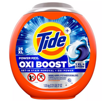 Tide Power Pods OXI Boost 25 szt. - Uniwersalny kapsułki do prania tkanin