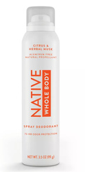 Native Whole Body Citrus & Herbal Musk 99 g - Dezodorant w sprayu