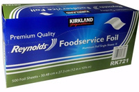 Kirkland Premium Quality Reynolds Foodservice Aluminum Foil 500 szt. - Folia aluminiowa