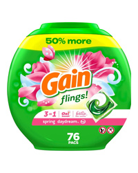 Gain Flings Spring 3 in 1 76 szt.- Kapsułki żelowe do prania