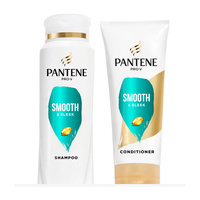 Pantene Smooth & Sleek Shampoo + Conditioner - Zestaw szampon i balsam do włosów