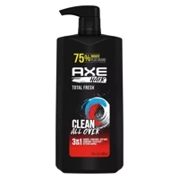 Axe Clean All Over 3 in1 828 ml - Żel pod prysznic, szampon i balsam do włosów dla mężczyzn