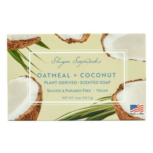 Shugar Soapworks Oatmeal & Coconut 141,7 g - Wegańskie mydło w kostce 