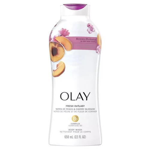 Olay Fresh Outlast Notes Of Peach & Cherry Blossom 650 ml  Żel pod prysznic 