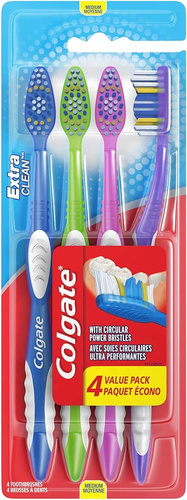 Colgate Medium Extra Clean 4 szt. - Zestaw szczoteczek do zębów