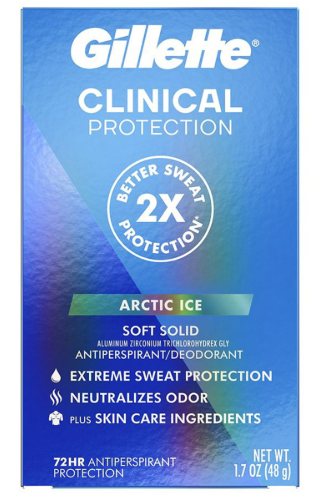 Gillette Clinical Protection Arctic Ice 48 g - Antyperspirant z dezodorantem dla mężczyzn