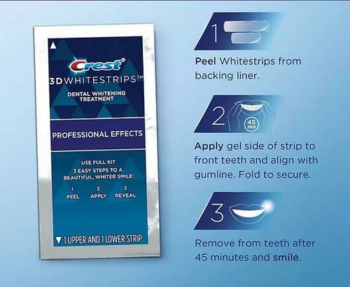 Zestaw 20 x Crest 3D  Whitestrips Professional Efects 2 szt. - Paski wybielające do zębów