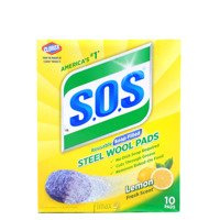S.O.S Steel Wool Pads Lemon Fresh Scent 10 szt. -Zmywaki do czyszczenia