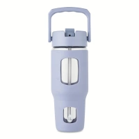 Glass Tumbler 946 ml - Butelka szklana ze słomką i ustnikiem