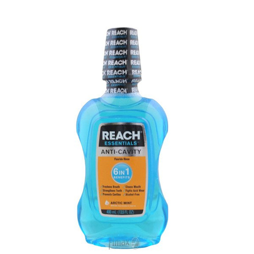 Reach Essentials Anti-Cavity Arctic Mint 400 ml - Płyn do płukania jamy ustnej 