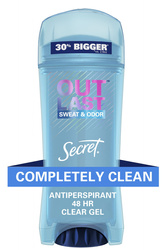 Secret Sweat & Odor Completely Clean 96 g - Antyperspirant dla kobiet w żelu