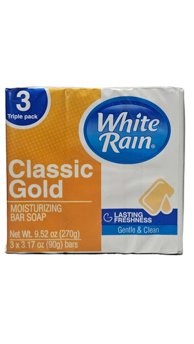 White Rain Classic Gold 3 x 90 g - Nawilżające mydło w kostce