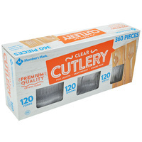 Member's Mark Clear Forks 300 szt. - Zestaw plastikowych sztućców