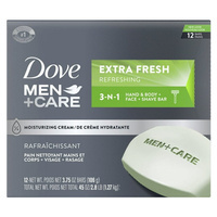 Dove Men+ Care Extra Fresh 12 x 106 g - Mydło w kostce dla mężczyzn