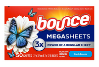  Bounce Mega Sheets Fresh Breeze 50 szt.- Mega duże chusteczki zapachowe do suszarki