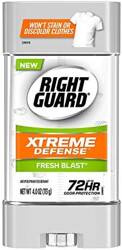 Right Guard Xtreme Defense Fresh Blast 113 g - Antyperspirant w żelu dla mężczyzn