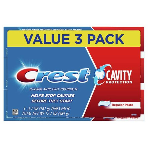 Zestaw 3 x Crest Cavity Protection Regular Paste 161 g - Pasta do zębów 