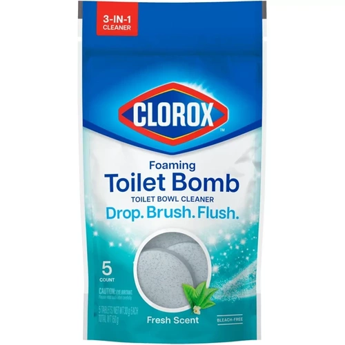 Clorox Foaming Toilet Bomb Fresh Clean 5 szt. - Tabletki do czyszczenia muszli klozetowej