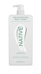 NATIVE Moisturizing Body Wash Lily Milk & White Sage 532 ml - Żel pod prysznic