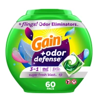Gain Flings Super Fresh Blast 3 in 1 60 szt. - Kapsułki żelowe do prania