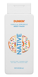 NATIVE Body Wash Dunkin Vanilla Sprinkle 532 ml - Żel pod prysznic