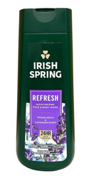 Irish Spring Refresh 591 ml - Nawilżający żel do mycia twarzy i ciała dla mężczyznNawilżający żel do mycia twarzy i ciała dla mężczyzn