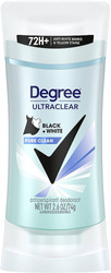 Degree Ultraclear Black+White Pure Clean 74 g  - Antyperspirant w sztyfcie