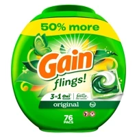 Gain Flings Original 3 in 1 76 szt.- Kapsułki żelowe do prania