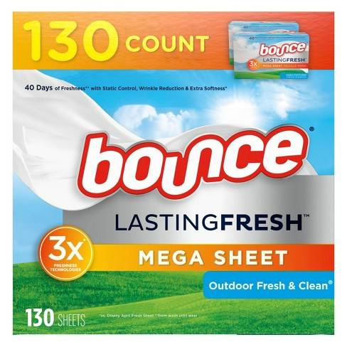 Bounce Lasting Fresh 130 szt. - Chusteczki do suszarek 