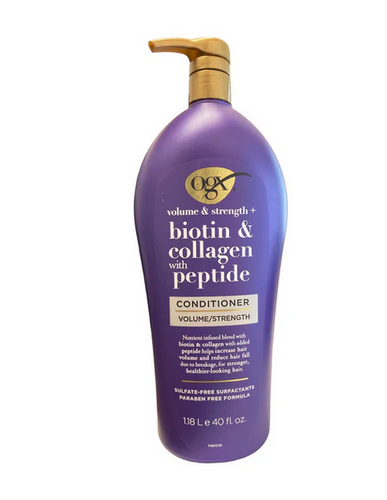 Volume & Strength + Biotin & Collagen With Peptide Conditioner 1,18 l - Balsam do włosów