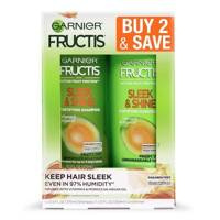 Garnier Fructis Sleek & Shine Shampoo & Conditioner - Zestaw szampon + balsam do włosów