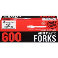 Member's Mark White Plastic Forks 600 szt. - Zestaw plastikowych widelców