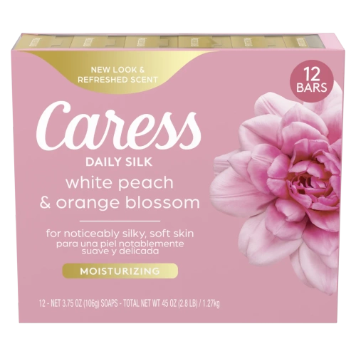 Caress White Peach & Orange Blossom 12 X 106 g - Mydło w kostce