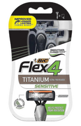 BIC Flex 4 Sensitive Titanium 3 szt. - Zestaw maszynek do golenia dla mężczyzn