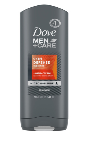 Dove Men+Care Antibacterial Skin Defense 400 ml - Antybakteryjny żel do mycia twarzy i ciała