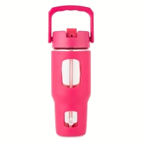 Glass Tumbler 946 ml - Butelka szklana ze słomką i ustnikiem