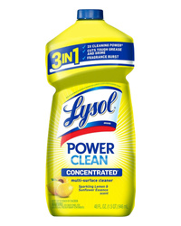 Lysol Power Clean Sparkling Lemon & Sunflower Essence Scent 946 ml - Skoncentrowany płyn wszechstronnego użytku