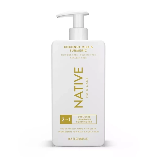 NATIVE HAIR Coconut Milk & Turmeric Shampoo & Conditioner 2 in 1 487 ml - Szampon i balsam do włosów 2 w 1