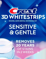 Crest 3D  Whitestrips Sensitive & Gentle 2 szt. - Paski wybielające do zębów