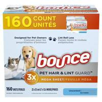 Bounce Pet Hair & Lint Guard 160 szt. - Chusteczki do suszarek