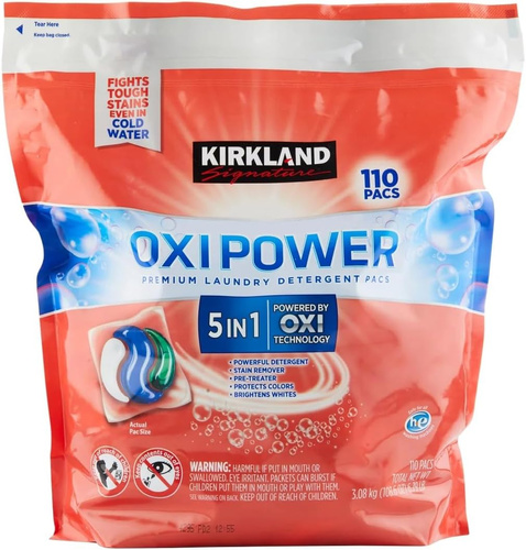KIRKLAND Oxi Power 110 szt. - Uniwersalne kapsułki do prania tkanin