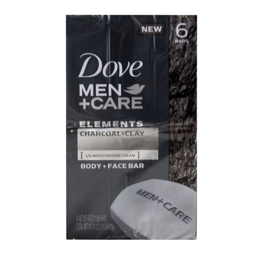 Dove Men+ Care Elements Charcoal + Clay  6x113 g - Mydło w kostce 