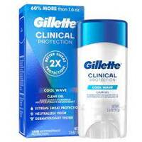 Gillette Clinical Protection Clear Gel Cool Wave 73 g - Antyperspirant z dezodorantem w żelu dla mężczyzn