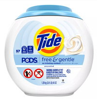 Tide Free & Gentle 57 szt.- Uniwersalne kapsułki do prania tkanin