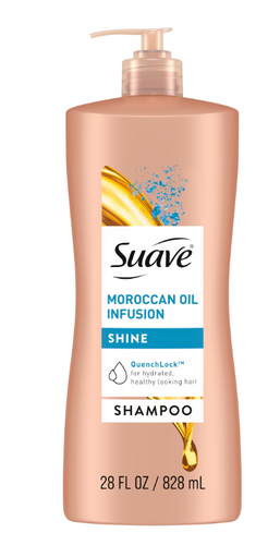 Suave Moroccan Oil Infusion Shine Shampoo 828 ml - Głęboko nawilżający szampon