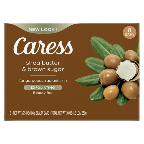 Caress Shea Butter & Brown Sugar 8 x 106 g - Mydło w kostce