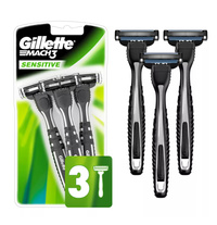 Gillette Mach 3 Sensitive 3 szt. - Zestaw maszynek do golenia dla mężczyzn