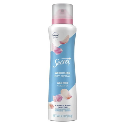 Secret Wild Rose + Argan Oil 116 g - Antyperspirant i dezodorant w sprayu dla kobiet