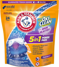 Arm&Hammer 5-in-1 Power Paks Odor Blasters 24 szt. - Uniwersalne kapsułki do prania tkanin